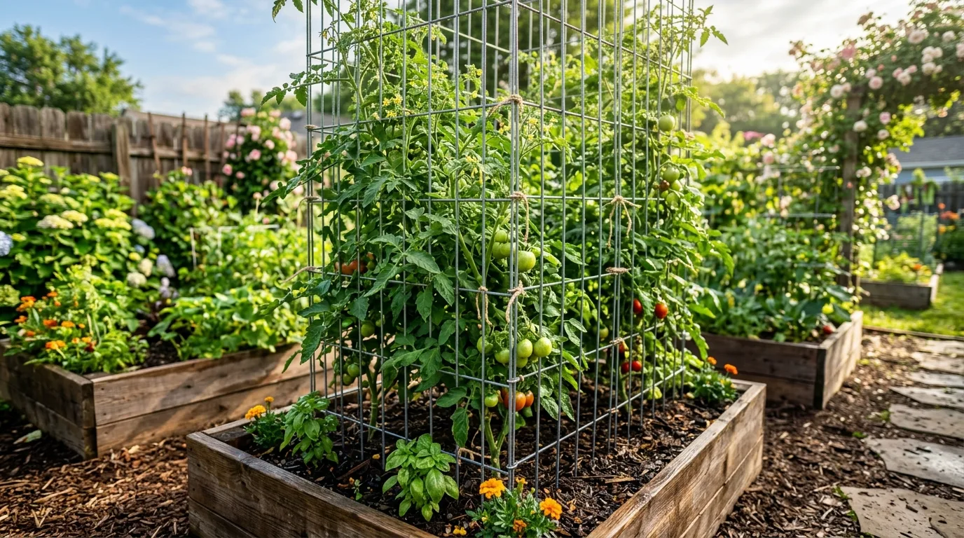 Vertical Metal Cage Trellis